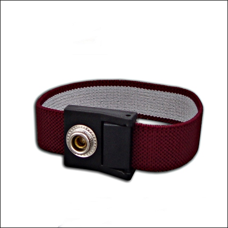 FB/S Textilfaser-Handgelenksband, rot 10 mm DK mit Kunststoffrücken
