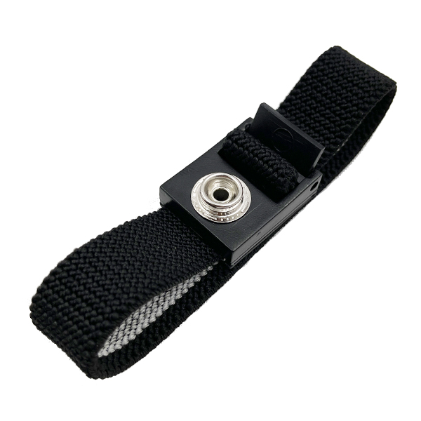 FB/B Textilfaser-Handgelenksband, schwarz 10 mm DK mit Kunststoffrücken