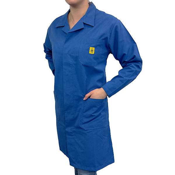 Arbeitsmantel ESD PLUS Unisex dunkelblau, 4% ESD