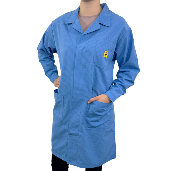 Arbeitsmantel ESD PLUS Unisex hellblau, 4% ESD