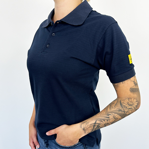 Poloshirt ESD Unisex Modell kurzarm dunkelblau