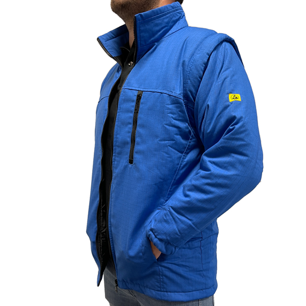 ESD215  Isojacke mit Taschen, royalblau