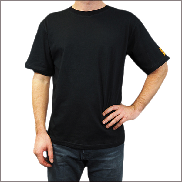 TSH100 ESD T-Shirt, kurzarm, schwarz, ESD Logo, Abgabe nur im Doppelpack!