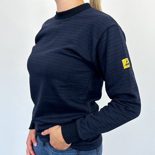 Sweater ESD Unisex dunkelblau mit Rundkragen