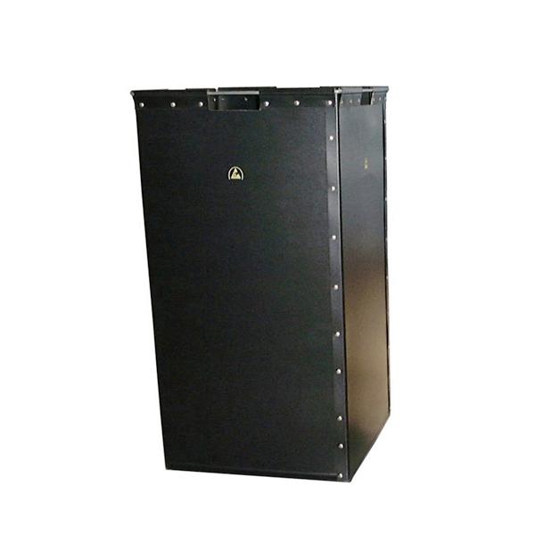 BIN100K 100 l Abfallbehälter LxBxH 380 x 380 x 700 mm, verjüngend, in sich stapelbar, schwarz