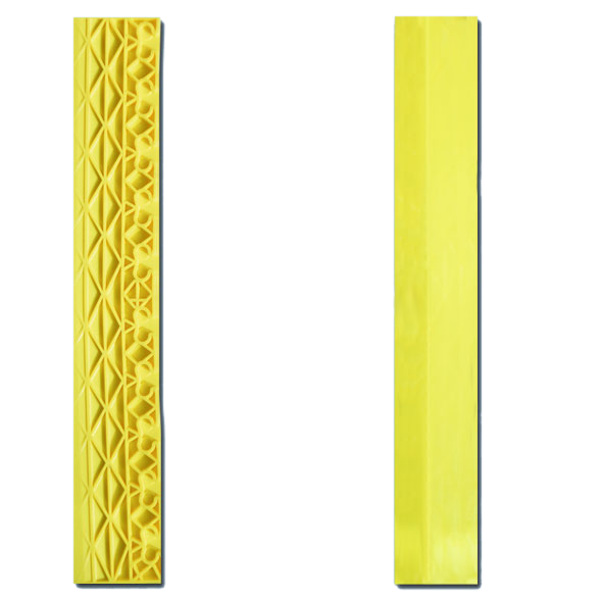 Auffahrrampen für Colorex negativ verzahnt, 608 x 100 x 10,5 mm, gelb