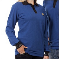 PLW200 Poloshirt langarm blau XS-5XL