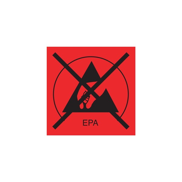 ET33 EPA-Aufkleber PVC 30x30 mm, rot