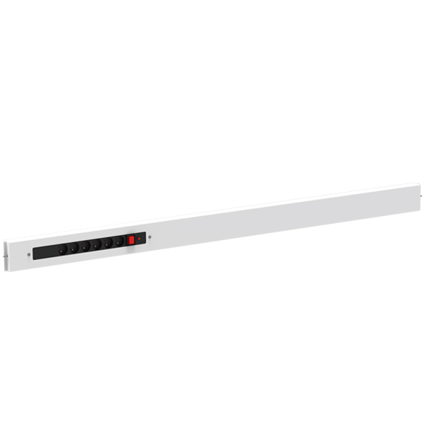 Steckdosenleiste ESD 2000 x 100 mm,  6 Steckdosen 230V SCHUKO mit Schalter