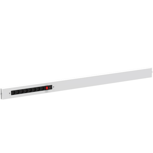 Steckdosenleiste ESD 2000 x 100 mm,  8 Steckdosen 230V SCHUKO mit Schalter
