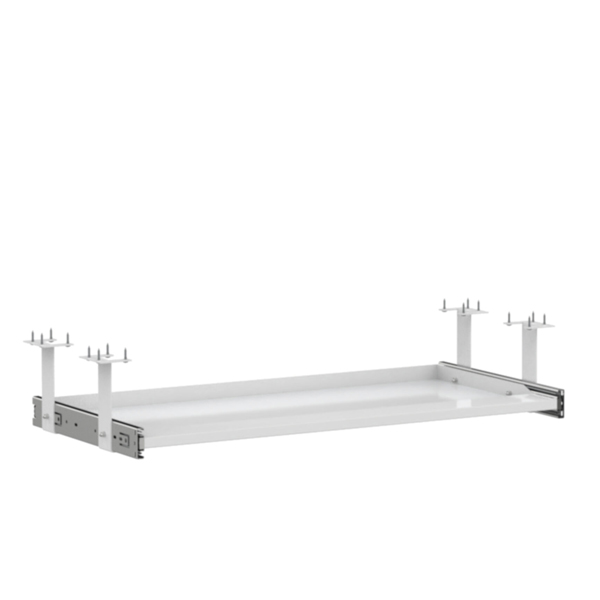 Tastaturablage Untertisch ESD 700 x 351 x 120 mm, RAL 7035 - lichtgrau