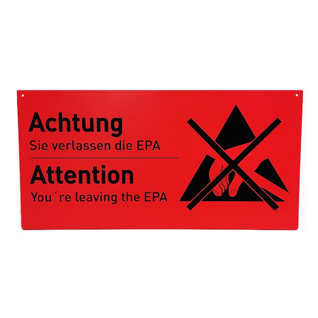 EPD36-E EPA Ausgangsschild zum Aufhängen rot, deutsch/englisch, 600 x 300 mm