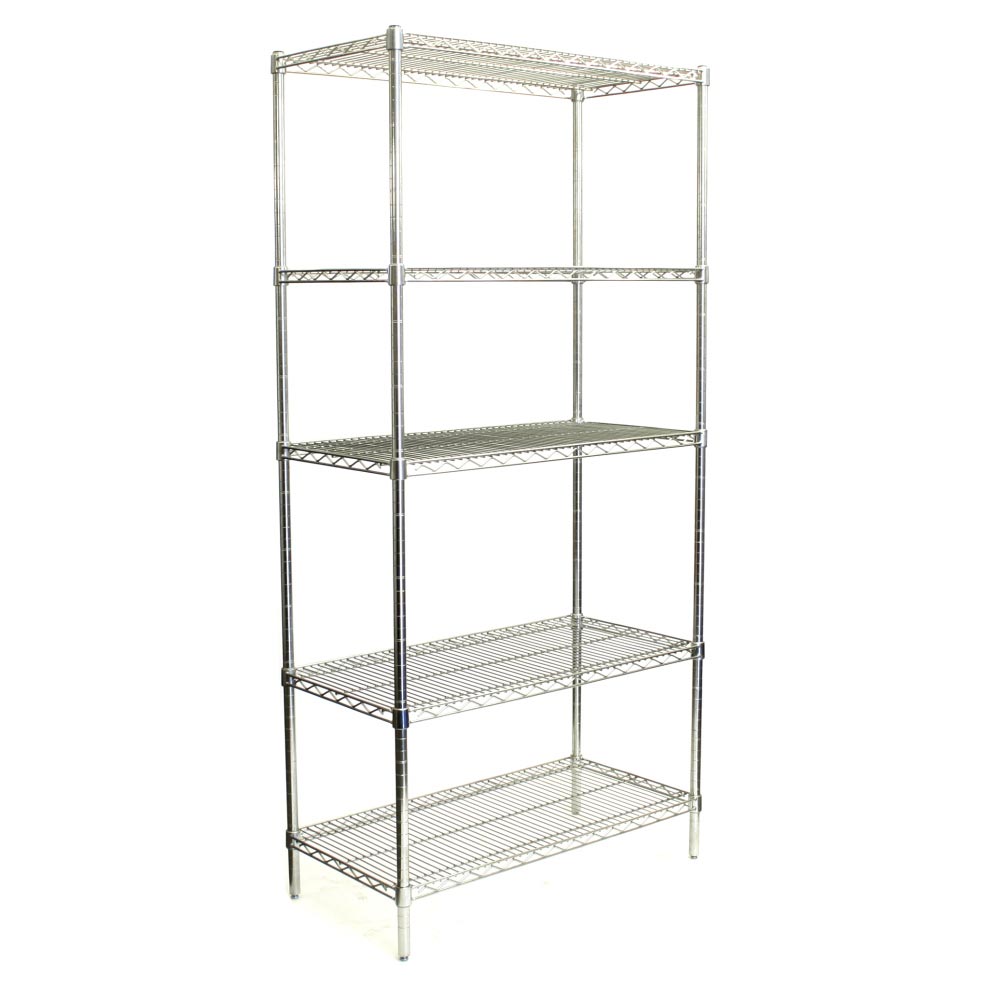 Chromregal | Gitter | Fachlast 150 kg | BxT 910 x 460 mm Chromregal | Gitter | Fachlast 150 kg | BxT 910 x 460 mm